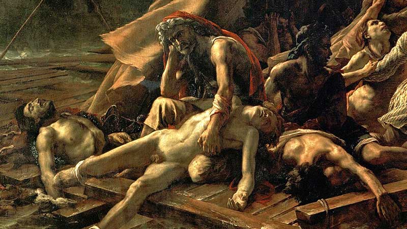 Théodore Géricault, Tratwa Meduzy, fragment obrazu, dlakultury.pl