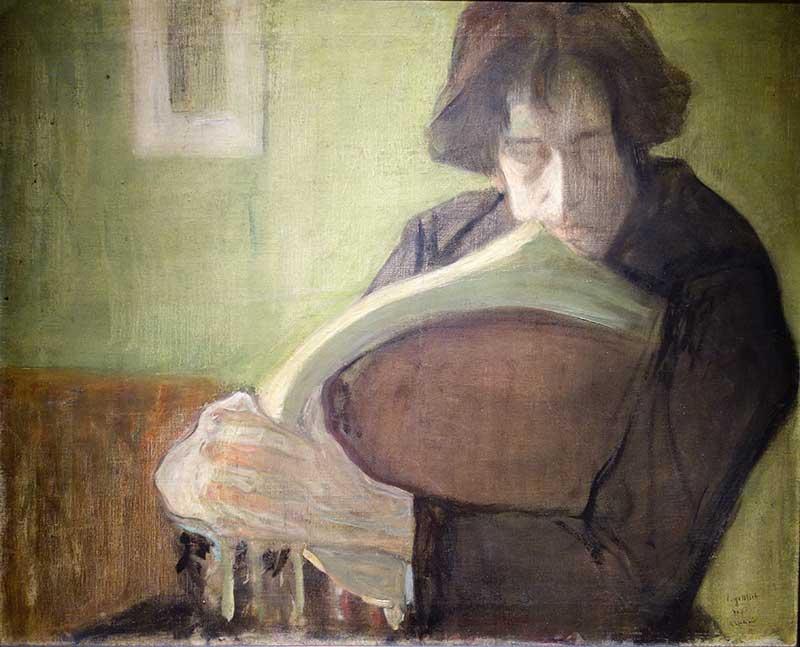 Leopold Gottlieb, Mężczyzna siedzący na krześle / Portret Mieczysława Jakimowicza