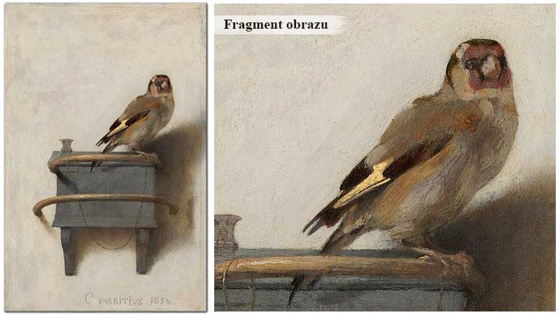 Carel Fabritius, Szczygieł, 1654, Ptaki w muzyce - Dlakultury.pl