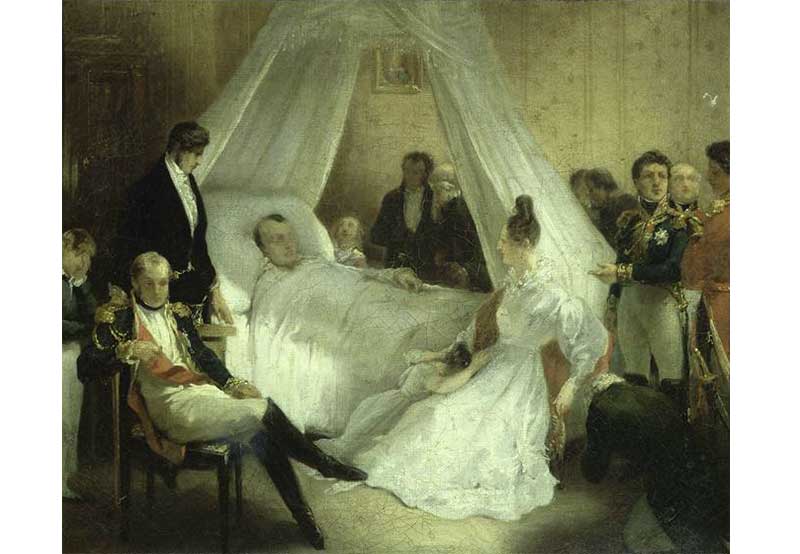 Charles de Steuben, Śmierć Napoleona, 1828 , zieleń szmaragdowa