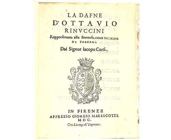 Libretto Ottavia Rinucciniego do opery Dafne Jacopo Periego